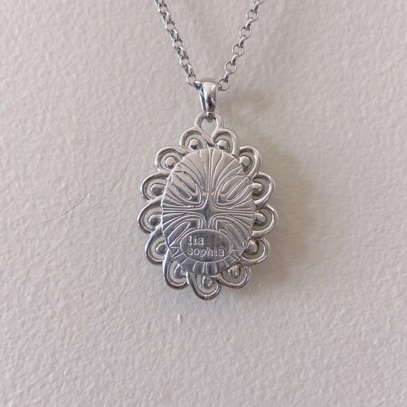 LIA Sophia Chantilly Necklace White Shell And CZ - Picture 2 of 8